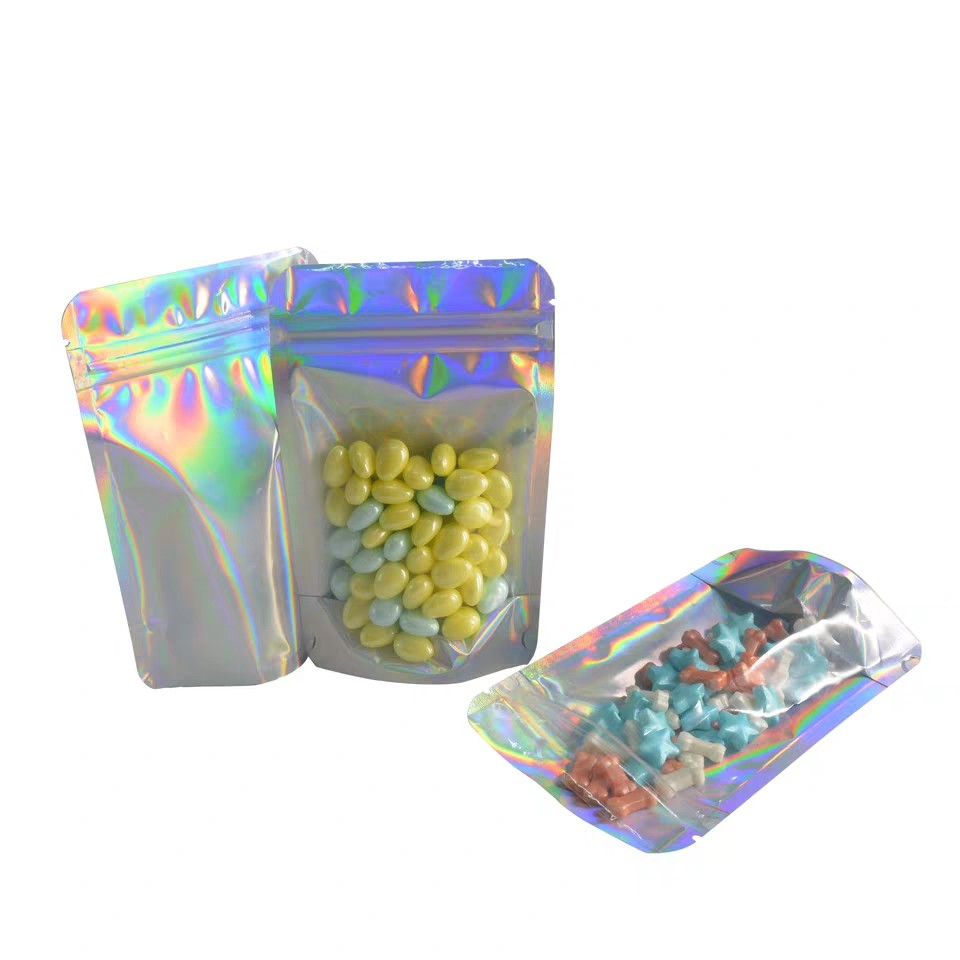 ثلاثة أكياس جانبية للوجبات الخفيفة للأغذية الخفيفة تصفيح المواد البلاستيكية مع زيبلوك