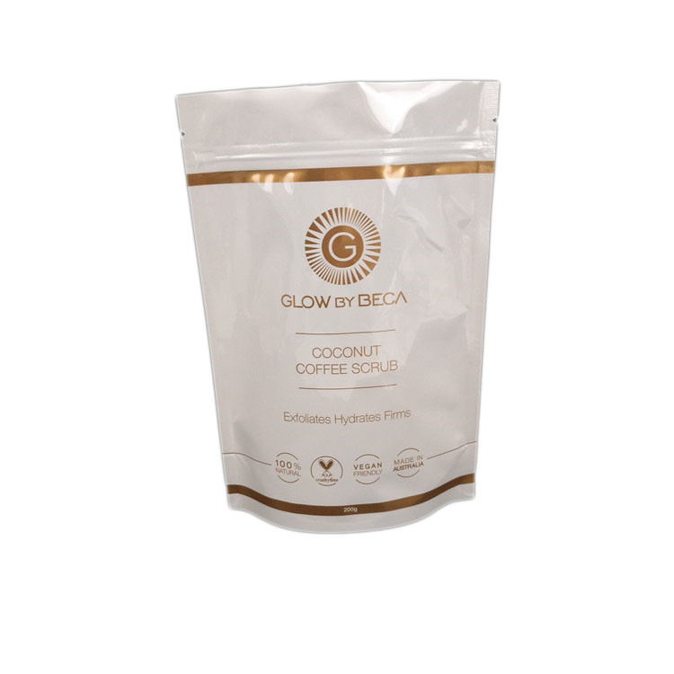 مقشر للجسم أبيض لامع ، 150 ميكرون ، حامل سحاب