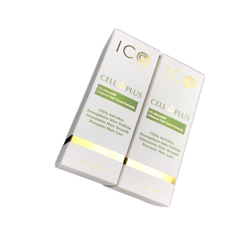 مربع العناية بالشعر زجاجة زيت من الورق المقوى