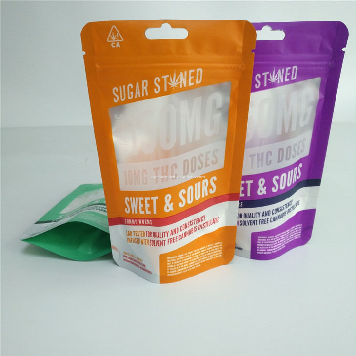 الطباعة الرقمية 3.5g 7g 14g 28g Gummy Herbal Weed Bag