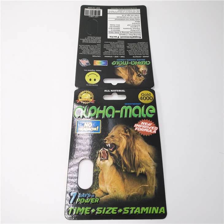 CMYK لون مخصص بلاستيك حبوب منع الحمل ورقة بطاقة التعبئة والتغليف