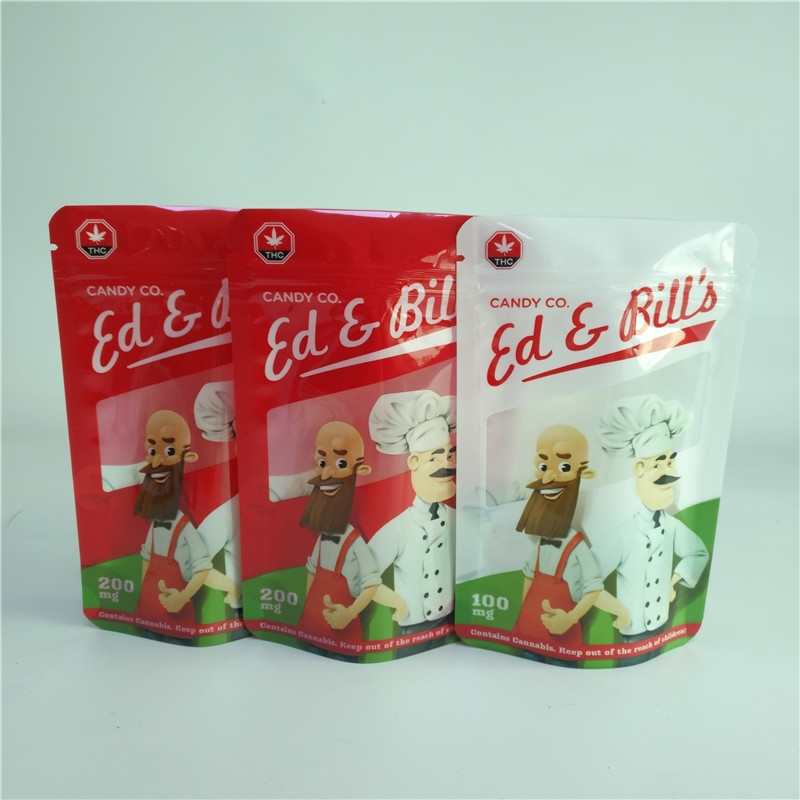 أكياس تغليف البخور العشبية القابلة للإغلاق المطبوعة المخصصة