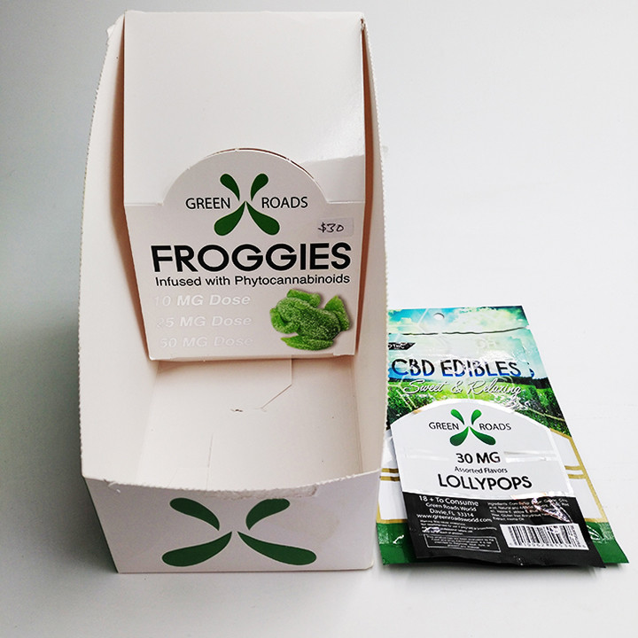 صندوق عرض ورق مطبوع بتصميم مخصص لأكياس kratom يعرض صندوق ورقي قابل للطي لعرض البطاقة