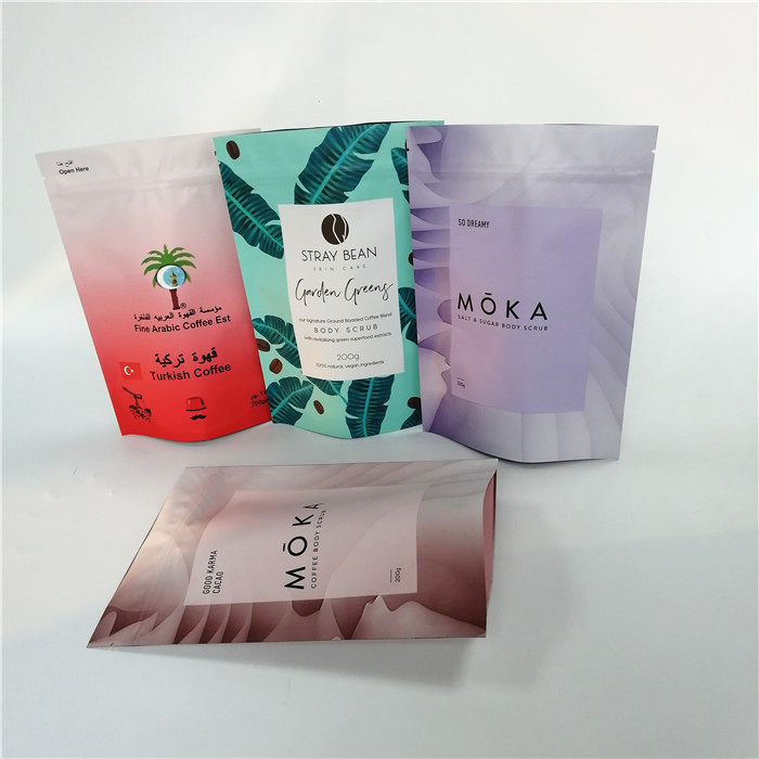 الوقوف كيس رقائق مجمعة التعبئة والتغليف البعوض واقية من القهوة المطحونة مع صمام