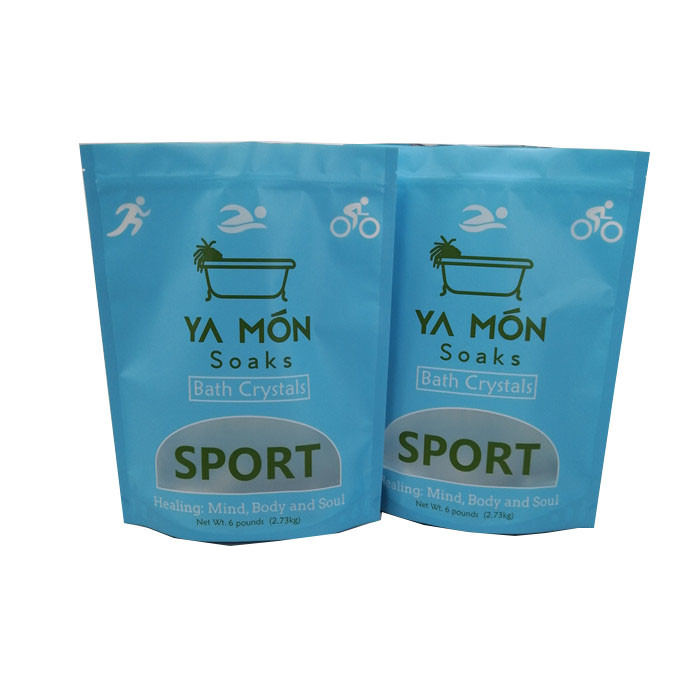 حقيبة تعبئة ملح الحمام عالية الجودة المقاومة للماء مع حقيبة تعبئة ملح البحر بسحاب 1 كجم / 2 كجم