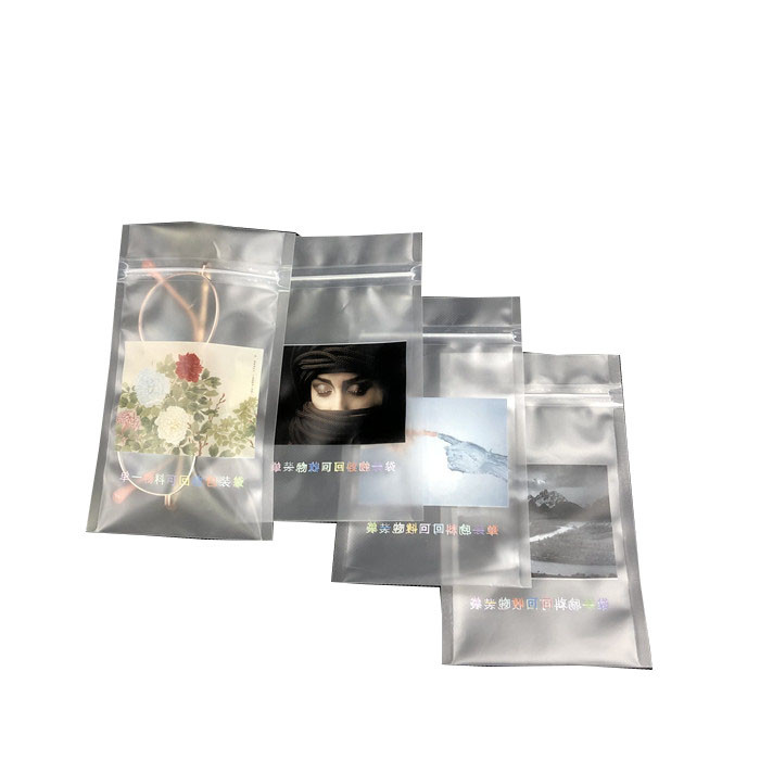 جانبان مختومان أضعاف على الحقيبة السفلية بالجملة حقيبة تغليف الديكور المخصصة القابلة لإعادة التدوير كيس من البلاستيك الشفاف