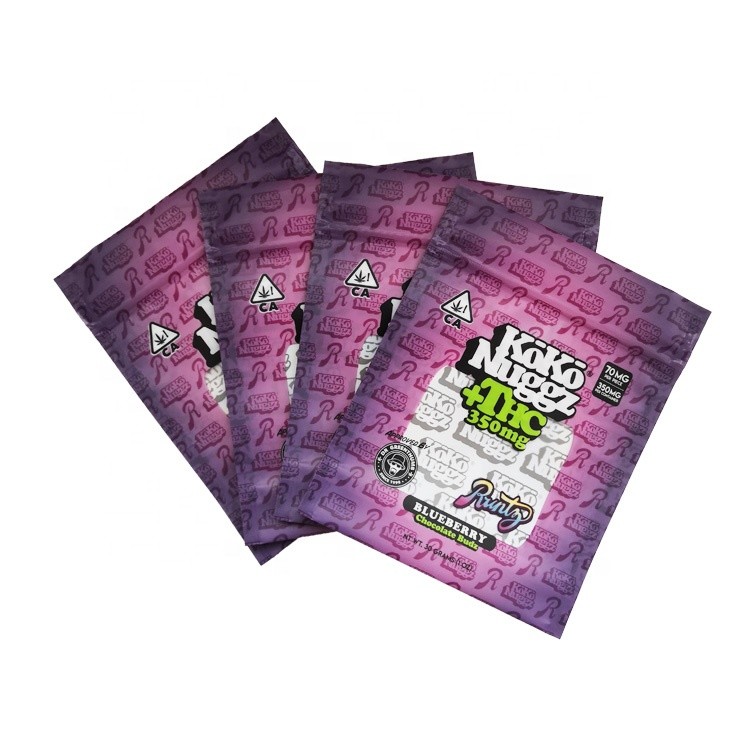 الختم الحراري العشبي 180 Mic CBD Cannabis Stand Up Pouch