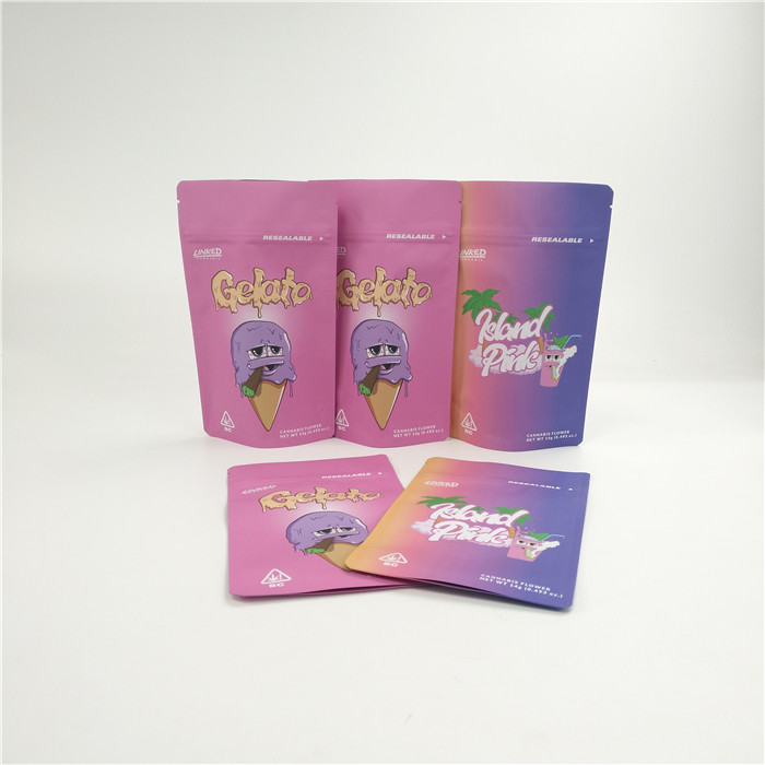 أكياس مخصصة مقاومة للرائحة تعمل باللمس الناعم 3.5 جرام 7 جرام لملفات تعريف الارتباط من القنب والقنب مقاومة للأطفال