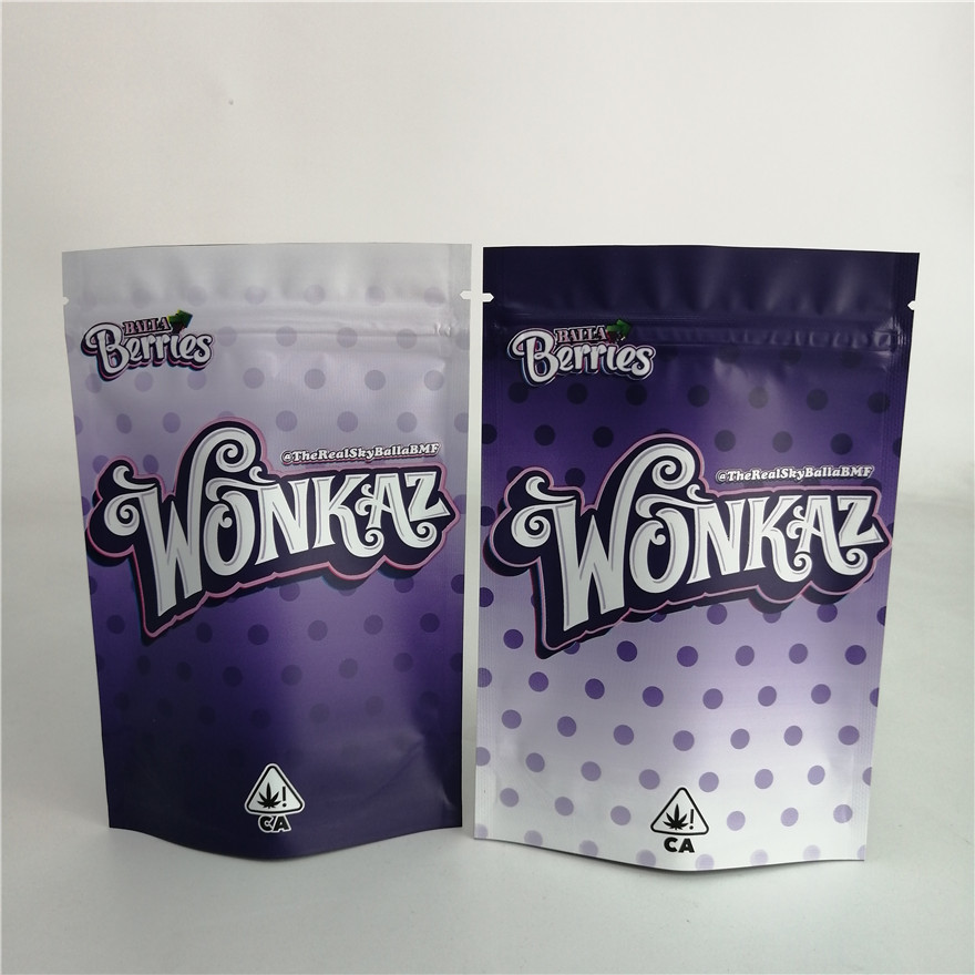 تخصيص 3.5g كوكي الجوز الاعشاب الوقوف زيبر الحقيبة كيس الحلوى البلاستيكية 7g 18g 24g