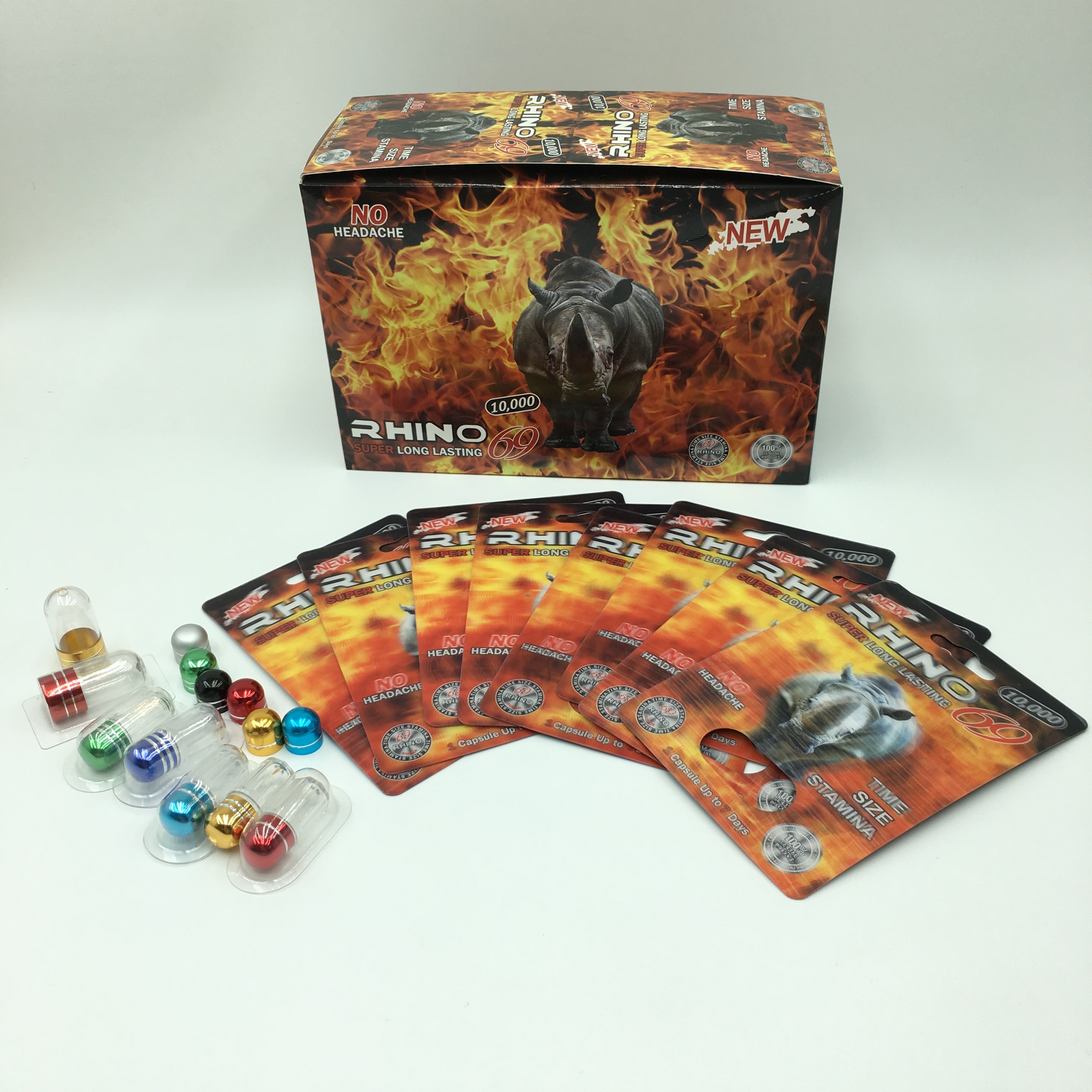 RHINO Pill 60 * 80cm PVC 3D Lenticular Card With الرصاص