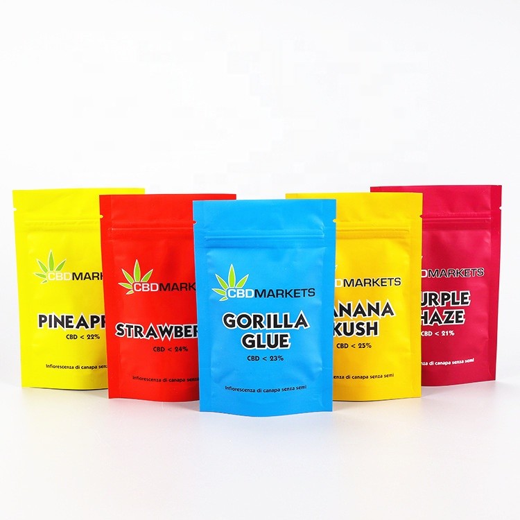 كيس قابل للإغلاق من الأعشاب CBD VMPET 180mic Mylar