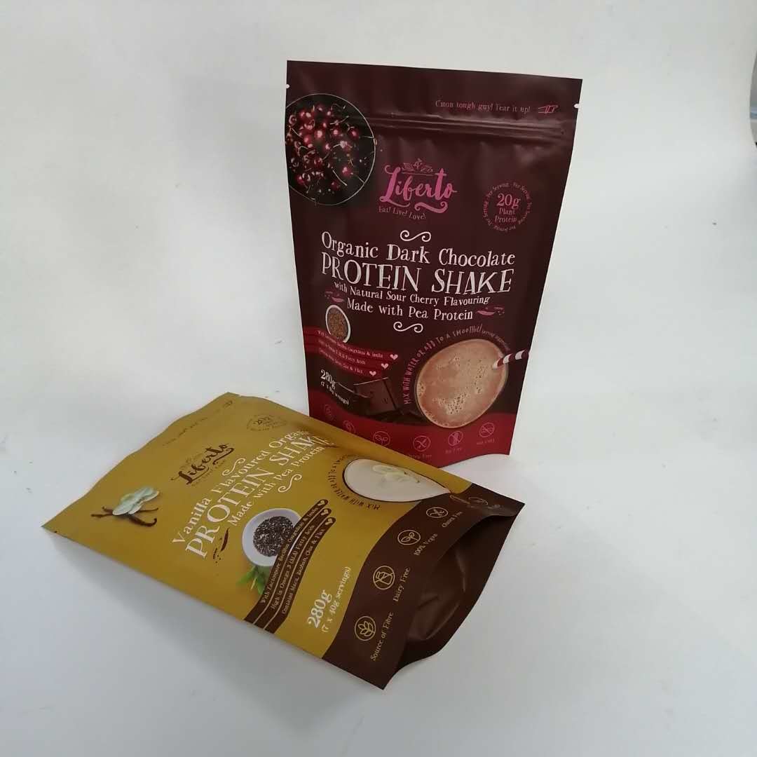 أكياس مسحوق بروتين مايلر بسحاب غير لامع 120 ميكرون