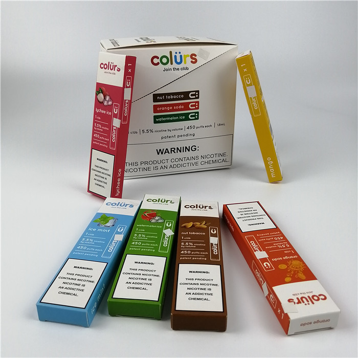 أقلام VAPE Cmyk الهولوغرام ورقة بطاقة بثور صناديق ختم الساخنة