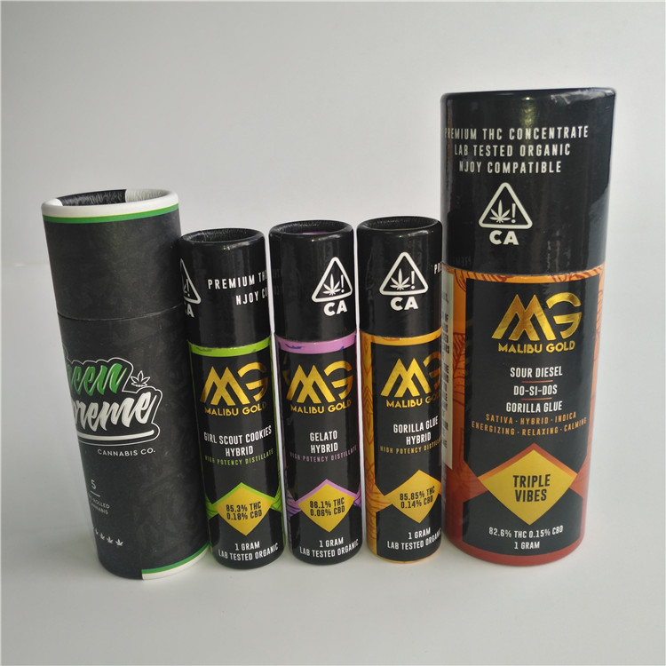 صندوق ورقي مخصص لـ 10 مللي 30 مللي 50 مللي سائل إلكتروني و Cbd زجاجة تغليف ورق أنبوب صندوق اسطوانة لتغليف Hepm