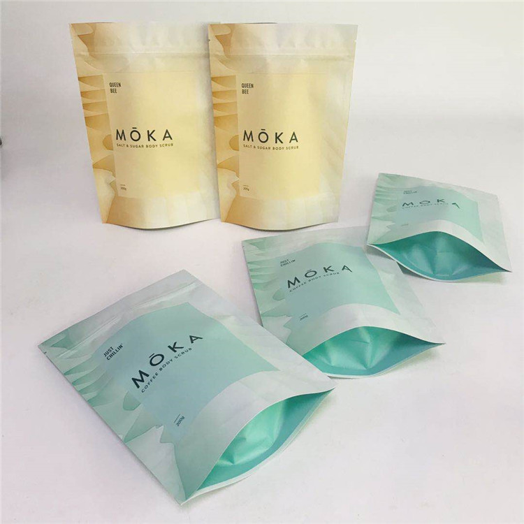 أكياس تغليف فرك الجسم الطباعة الرقمية أكياس تغليف أملاح الاستحمام رقائق الألومنيوم ماتي
