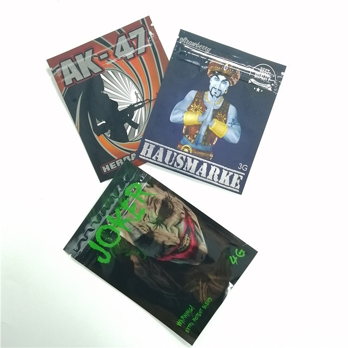 أكياس تغليف بخور الأعشاب Cmyk 100 ميكرون 4 جرام