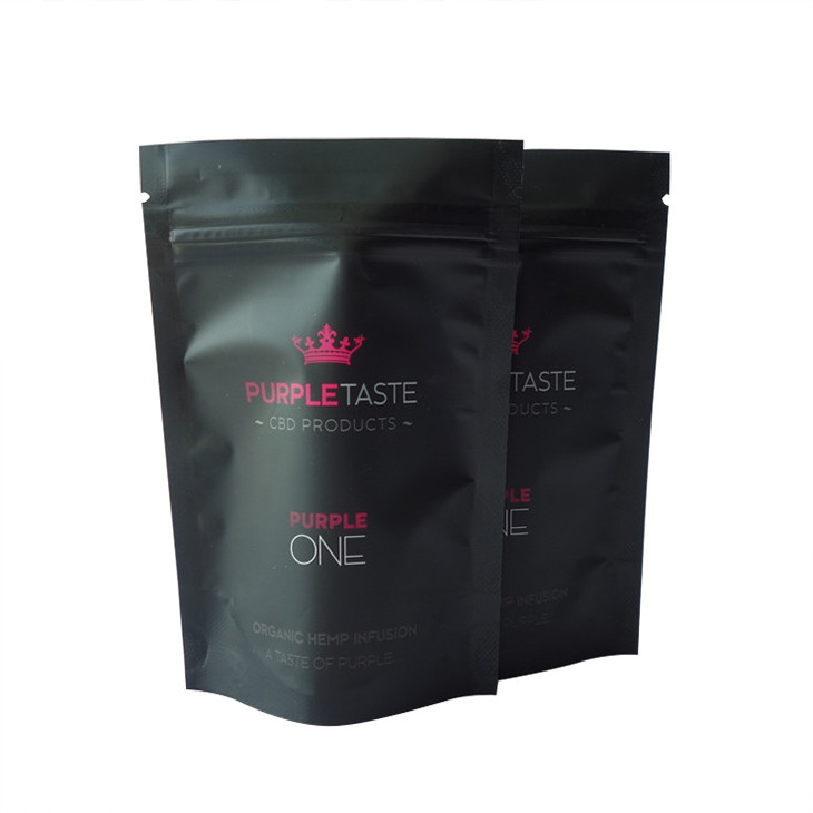 14g 28g حقيبة مايلر CBD ذات رقائق معدنية مقاومة للرائحة مع Ziplock