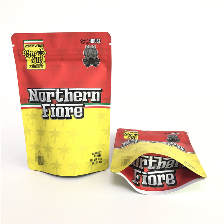 Gummy Mylar PE CMYK 180mic Herbal Stand Up Bag طباعة أوفست