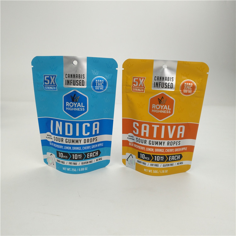 Low Moq 3.5g 7g VMPET Alunminum Foil Mylar Bag 100 ميكرون