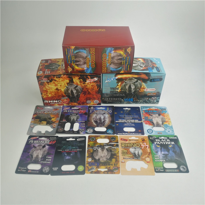 Super Panther FDA Sex Pill 3D Rhino Blister Card للكبسولات