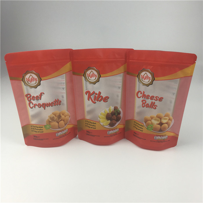 نافذة بلوري 120 ميكرون VMPET حقيبة زيبلوك رقائق الألومنيوم CMYK