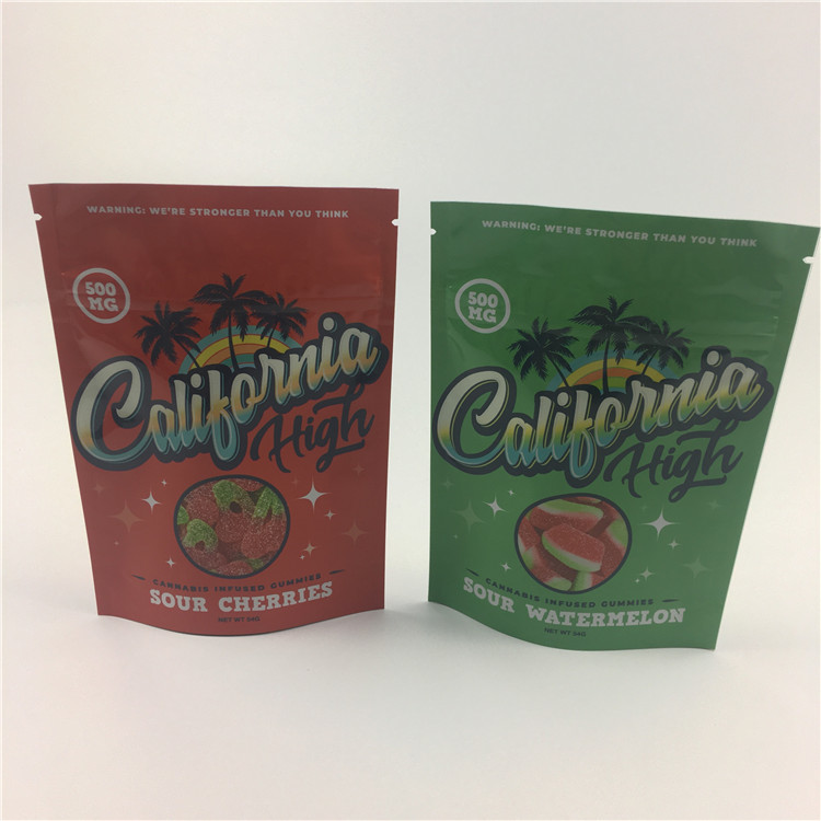 ملفات تعريف الارتباط 3.5g VMPET 100micron Weed Stand Up Pouch For CBD