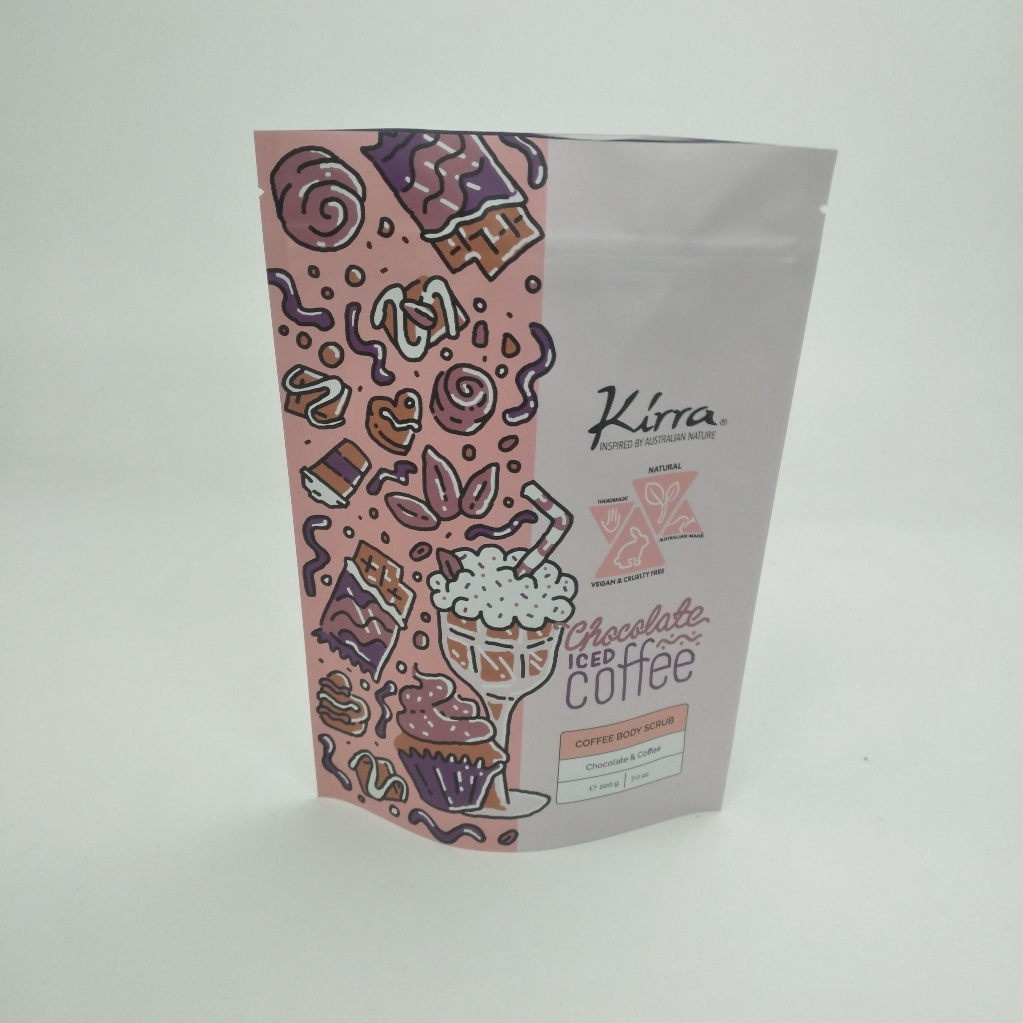 حقيبة بولسا مات فيلم MOPP VMPET قابلة للإغلاق قابلة للإغلاق للفاصوليا Doypack