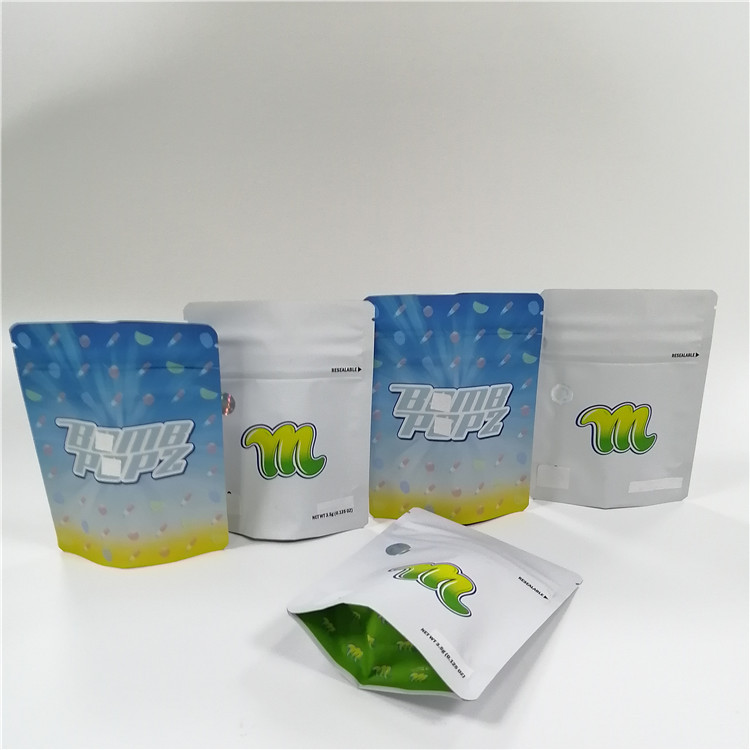 السكر الرمز البريدي قفل مايلر الوقوف أكياس بلاستيكية رائحة واقية من الطباعة فوق البنفسجية