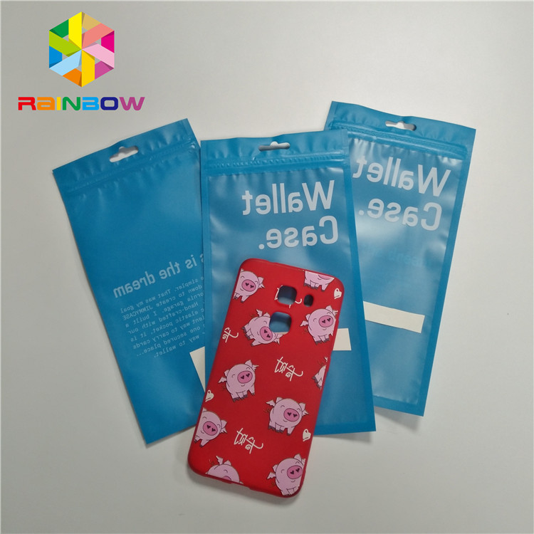 Ziplock Clear Matte 3 Side Seal Flat Pouch لتغطية جراب الهاتف / تعبئة الكابلات