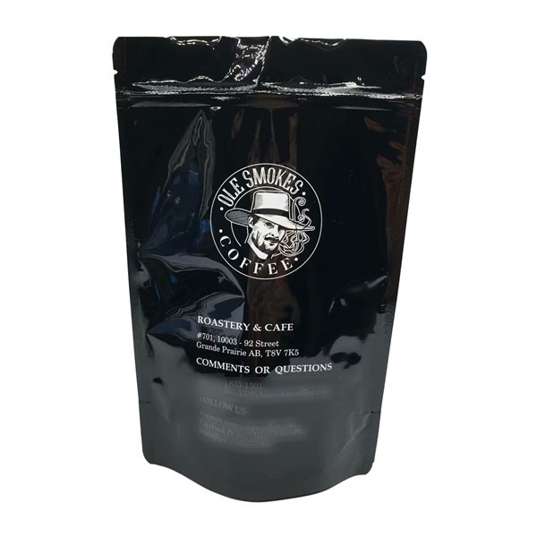 Ziplock Tear Notch Coffee Beans Plastic Pouch Packaging 100g 200g 250g 500g