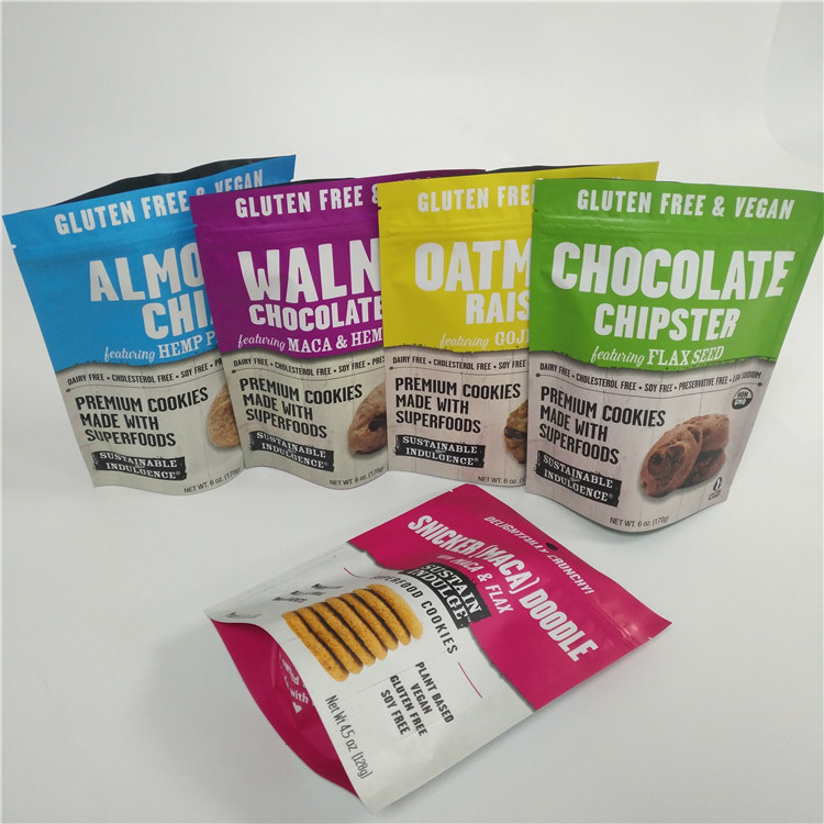 أكياس التعبئة والتغليف البلاستيكية الوقوف زيبلوك المطبوعة 1 جالون الغذاء الصف