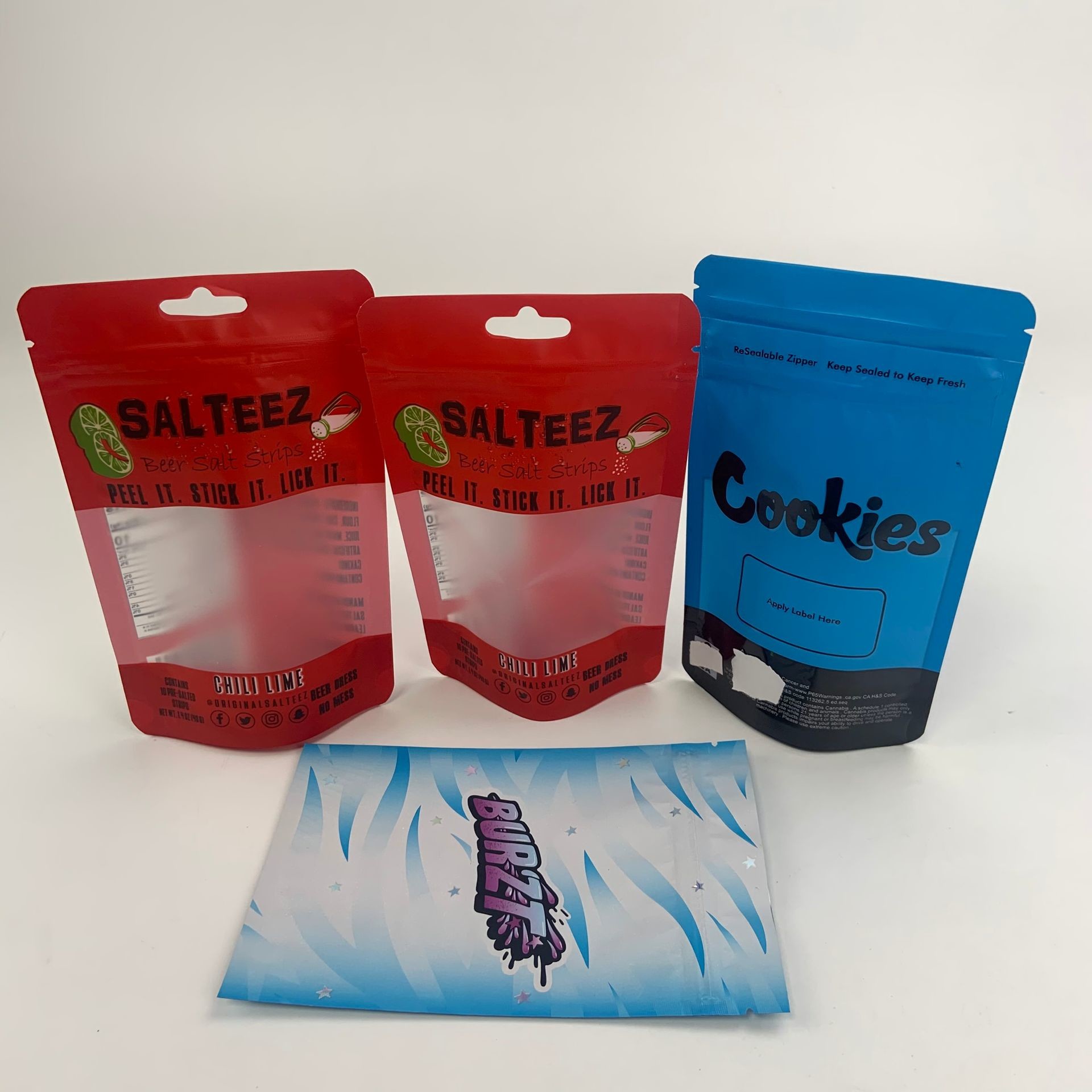 CBD Oil Clear Window Mylar Foil Plastic Packaging Bag Child Proof