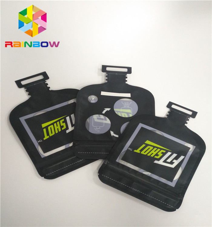 تغليف الحلوى غير النظامية أكياس بلاستيكية مخصصة مع سحاب