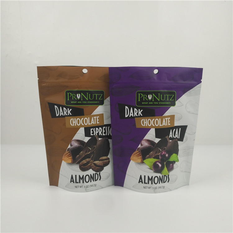 الغذاء الصف زيبر البلاستيك مخصص مطبوعة الوقوف الحقائب لشريط الشوكولاته