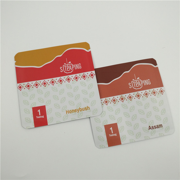 احباط الشاي البلاستيكية القابلة لإعادة التدوير الحقيبة التعبئة والتغليف شعار أسود أخضر مخصص