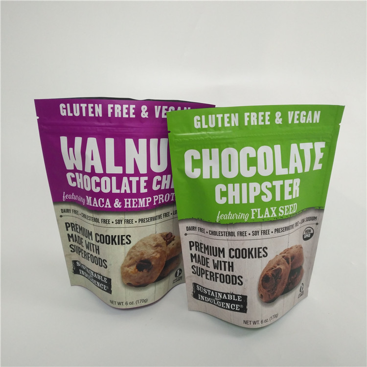 حلوى حلوى مخصص البلاستيك الرقمية المطبوعة الوقوف الحقائب مع أعلى زيبر