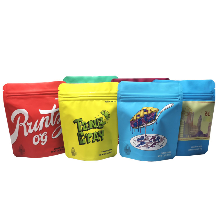 3.5 جرام 7 جرام 14 جرام 1 أوقية 1 رطل قسط زهرة الحقيبة مخصص مطبوعة احباط مغلفة تغليف مايلر رائحة واقية حقيبة زيبلوك