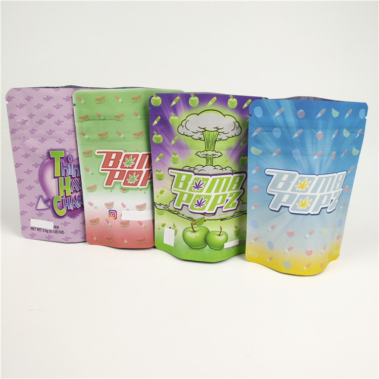 حقيبة مايلر بلاستيك مقاومة للرائحة ، حقيبة تبغ ، مواد غذائية