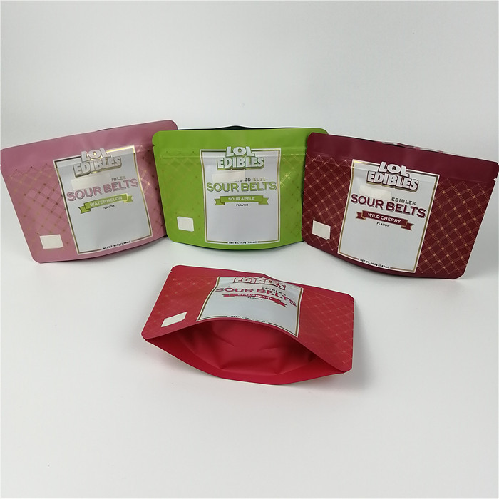 ملفات تعريف الارتباط البلاستيكية المخصصة Smellproof Ziplock Resealable Mylar wild berry Original Candy Bag