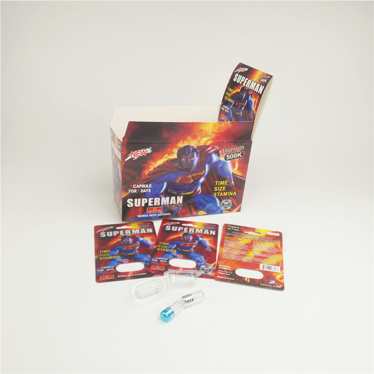 الكركدن 10k البلاتين ورقة نفطة بطاقات ختم الساخنة لكبسولة تعزيز الذكور