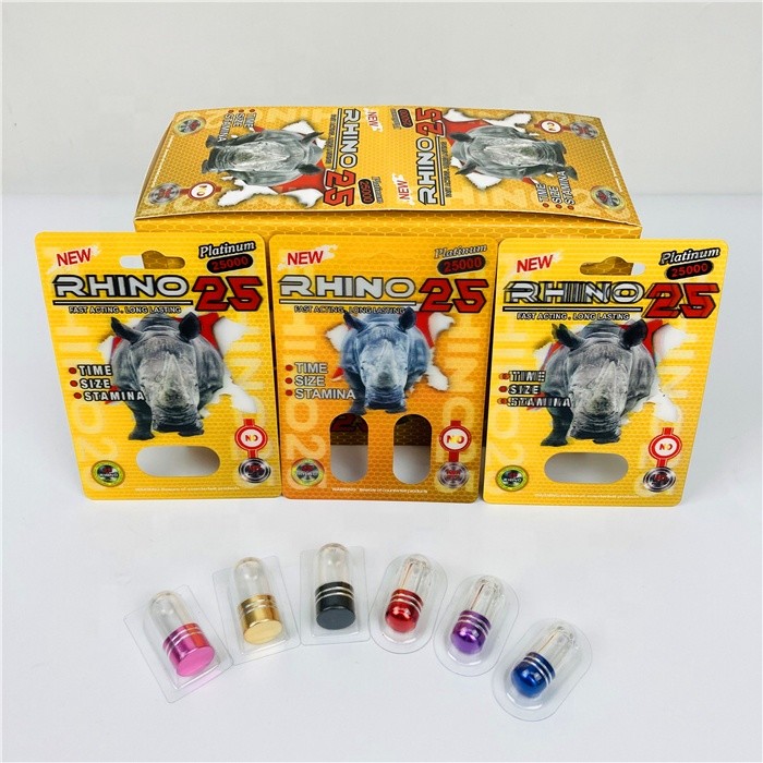 250G Ivory Rhino 69 1000k 3D Blister Card لتغليف الكبسولة