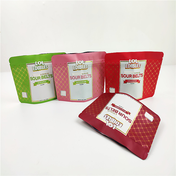 180mic 3.5g CMYK Mylar Cookie Packaging Pouch Gravure Printing