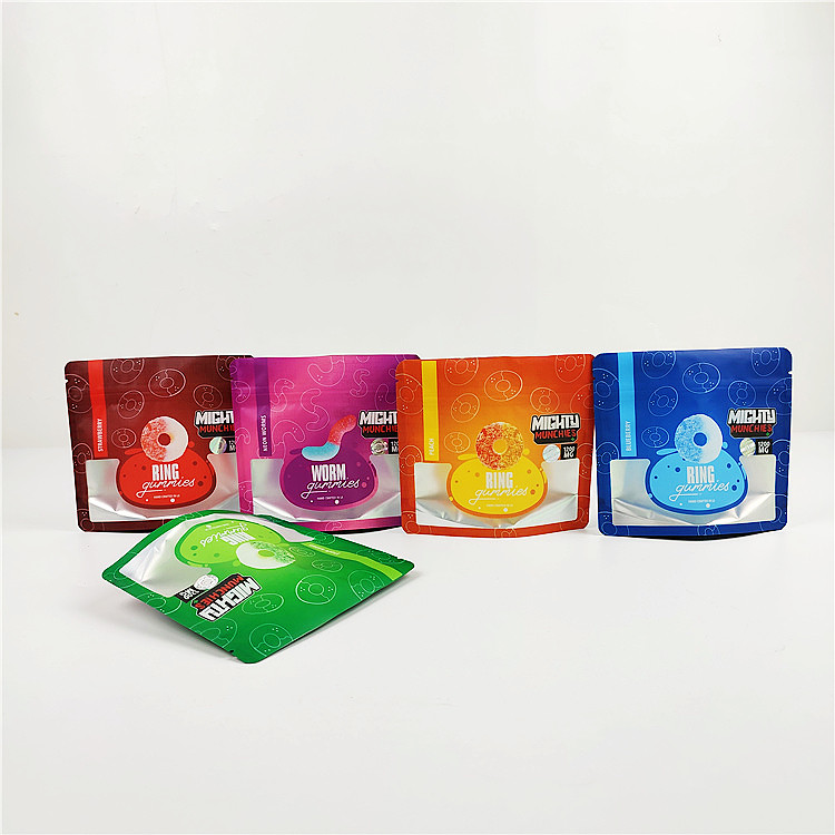 3.5 جرام من البلاستيك القابل للأكل Doypack Herbal Incense Packaging CMYK Herbal Mylar Bags