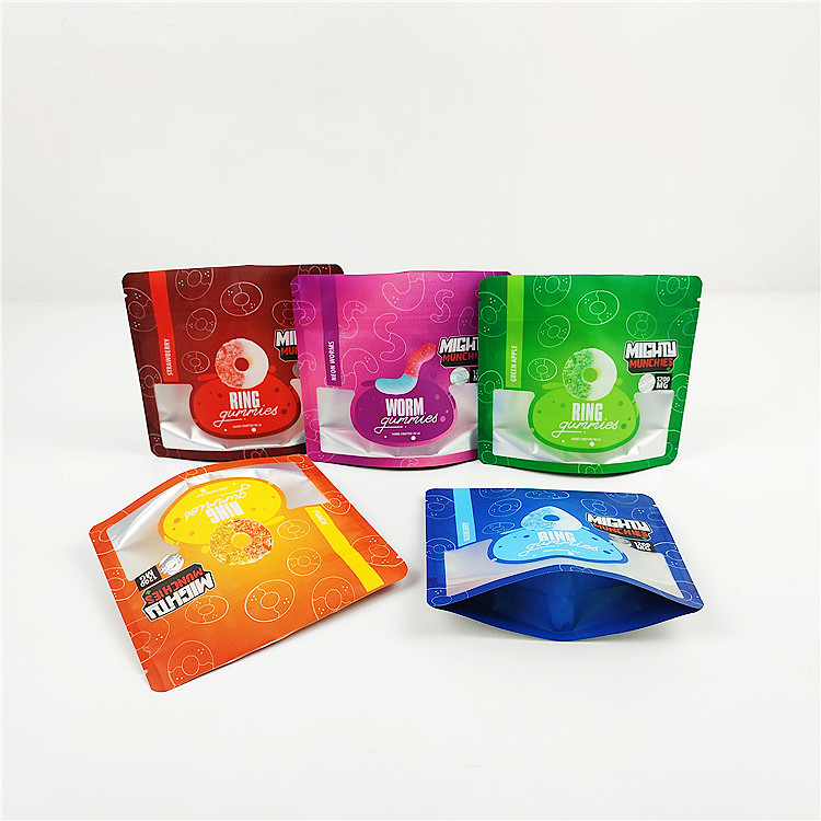 28g 80mic 1/4oz CMYK Mylar Packaging Bag FSC Matte CBD Mylar Bag