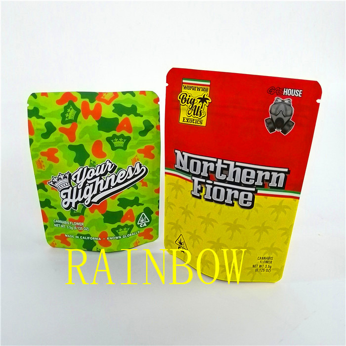 مخصص لينة اللمس زيبلوك المطبوعة رائحة واقية الوقوف مقاومة الطفل الحرارة ختم البلاستيك ماتي الاعشاب تصميم أكياس مايلر