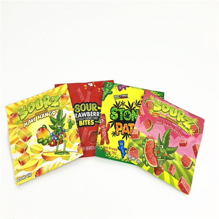 1 رطل 3.5 جرام بلاستيك MOPP VMPET UV Spot Pouch 120mic حقيبة مايلر زيبلوك مضادة للأطفال