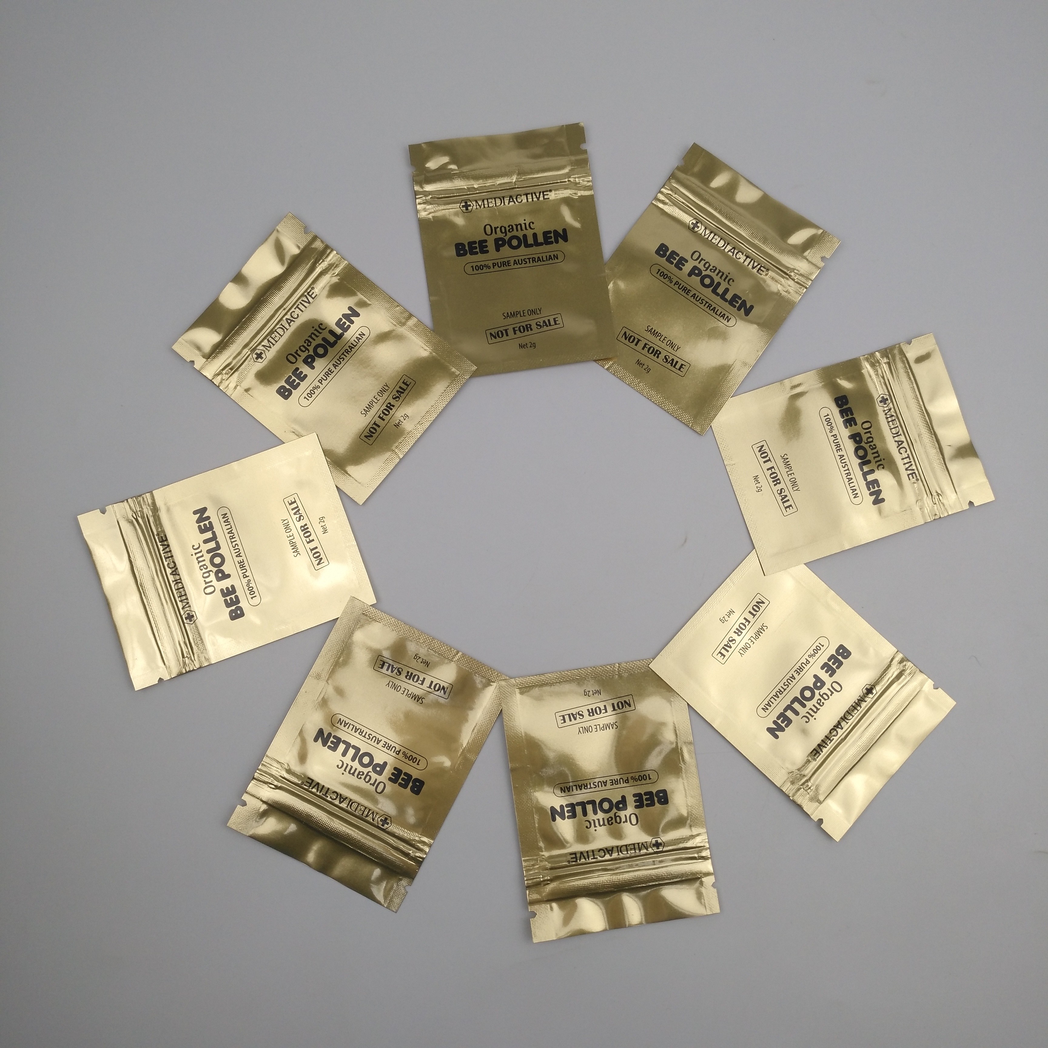 Gravure 100mic CMYK الحقائب البلاستيكية التعبئة والتغليف SGS VMPET شقة زيبر الحقيبة