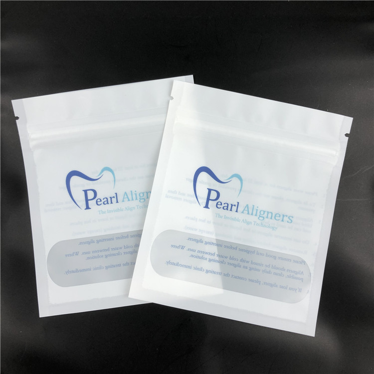 أكياس الأسنان الأقواس اللؤلؤ المحاذاة مايلر زيبر أكياس انظر من خلال كرافت VMPET