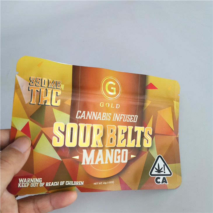 أكياس مايلر زيبلوك مقاس 4 × 6 بوصات مبطنة بأعشاب THC CBD السويسرية