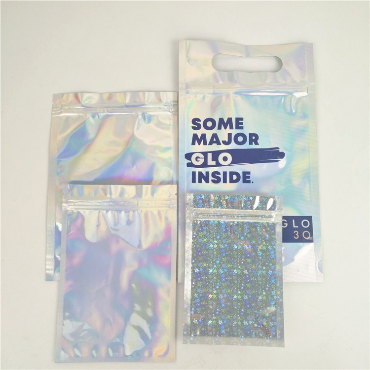 أكياس تغليف أغذية بلاستيكية لامعة بأشعة فوق البنفسجية CMYK بسحاب MOPP